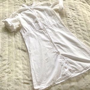 White tunic button-up top‎